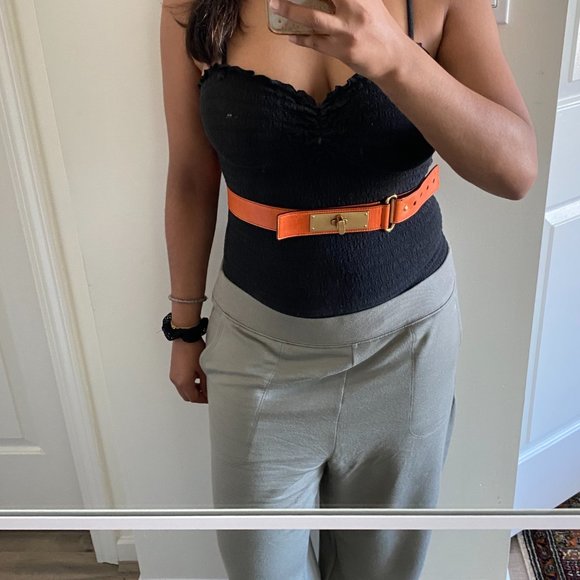 Escada Orange Leather Belt - Picture 16 of 16